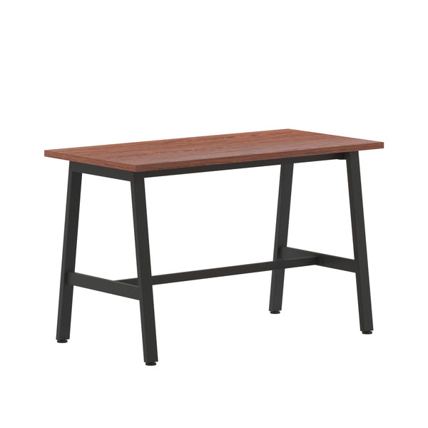 Walnut |#| Commercial 48x24 Conference Table with Laminate Top and A-Frame Base - Walnut