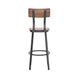Antique Copper |#| Ant Copper Restaurant Barstool with Wood Seat & Back & Gray Powder Coat Frame