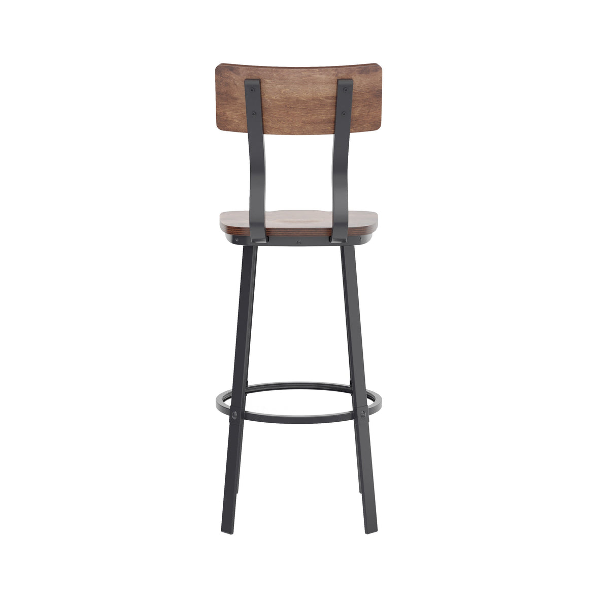Antique Copper |#| Ant Copper Restaurant Barstool with Wood Seat & Back & Gray Powder Coat Frame