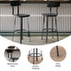 Black |#| Black Restaurant Barstool with Wood Seat & Back & Black Powder Coat Frame