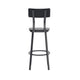 Black |#| Black Restaurant Barstool with Wood Seat & Back & Black Powder Coat Frame
