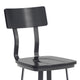 Black |#| Black Restaurant Barstool with Wood Seat & Back & Black Powder Coat Frame