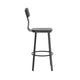 Black |#| Black Restaurant Barstool with Wood Seat & Back & Black Powder Coat Frame
