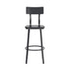 Black |#| Black Restaurant Barstool with Wood Seat & Back & Black Powder Coat Frame