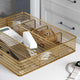 Premium 6 Section Mesh Metal Large Desk Drawer Storage Organizer in Gold