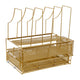 Premium Large Mesh Metal Desktop Storage Organizer With Drawer in Gold