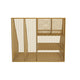 Large Steel Mesh Desktop Organizer with File Holder and Pen Storage-Gold
