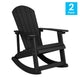 Black |#| Adirondack Poly Resin Rocking Chairs for Indoor/Outdoor Use in Black - 2 Pack