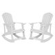 White |#| Adirondack Poly Resin Rocking Chairs for Indoor/Outdoor Use in Navy - 2 Pack