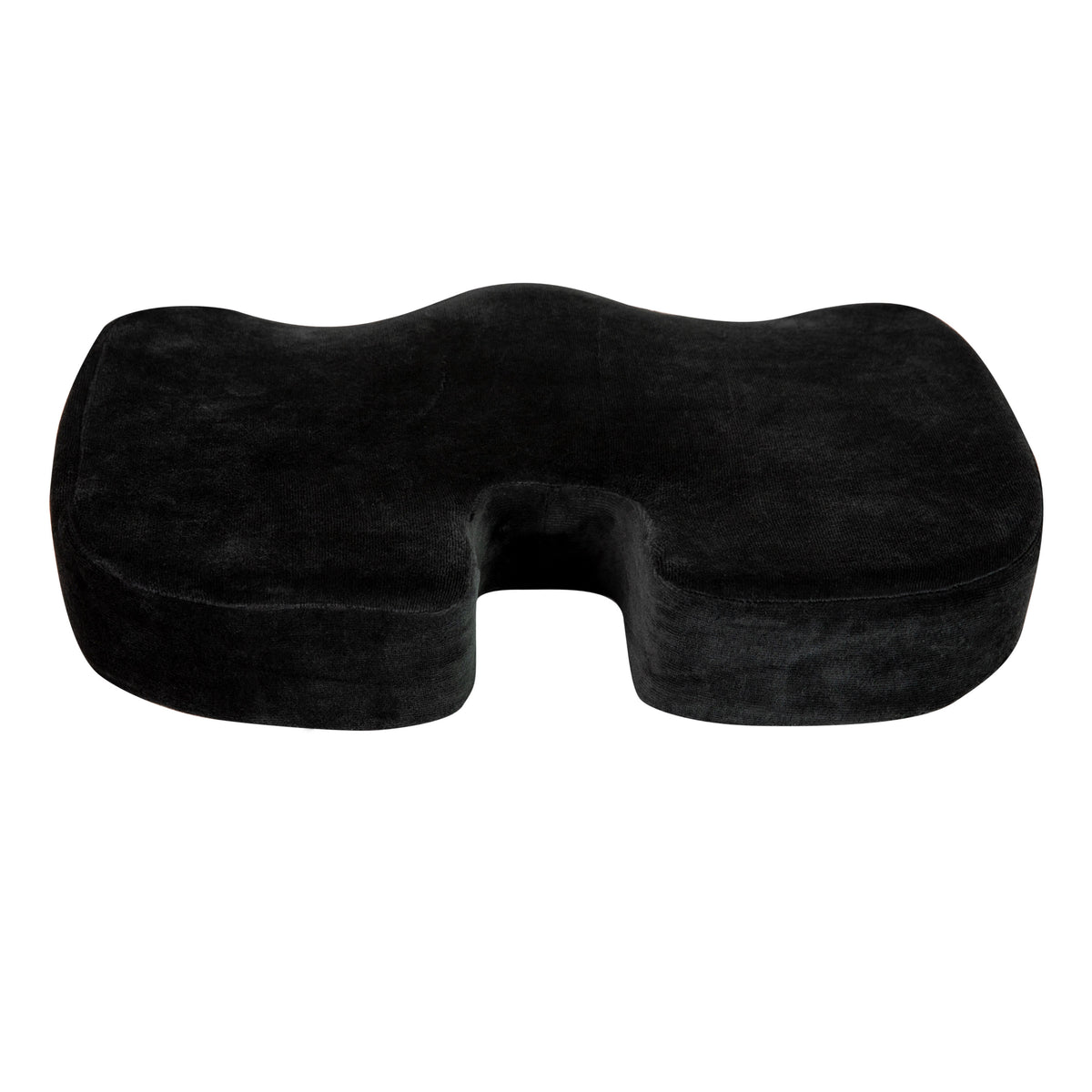 Black Contoured Office Chair Cushion - Certi-PUR US Certified 100% Memory Foam