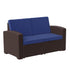 Seneca Faux Rattan Loveseat with All-Weather Cushions