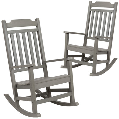 Set of 2 Winston All-Weather Faux Wood Rocking Chair