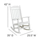 White |#| 2 Pack All-Weather Rocking Chair in White Faux Wood - Patio and Yard Furniture