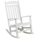 White |#| 2 Pack All-Weather Rocking Chair in White Faux Wood - Patio and Yard Furniture