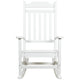 White |#| 2 Pack All-Weather Rocking Chair in White Faux Wood - Patio and Yard Furniture