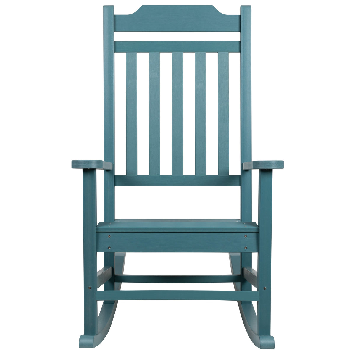 Teal |#| 2 Pack All-Weather Rocking Chair in Teal Faux Wood - Patio and Yard Furniture