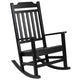 Black |#| 2 Pack All-Weather Rocking Chair in Black Faux Wood - Patio and Yard Furniture
