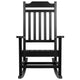 Black |#| 2 Pack All-Weather Rocking Chair in Black Faux Wood - Patio and Yard Furniture
