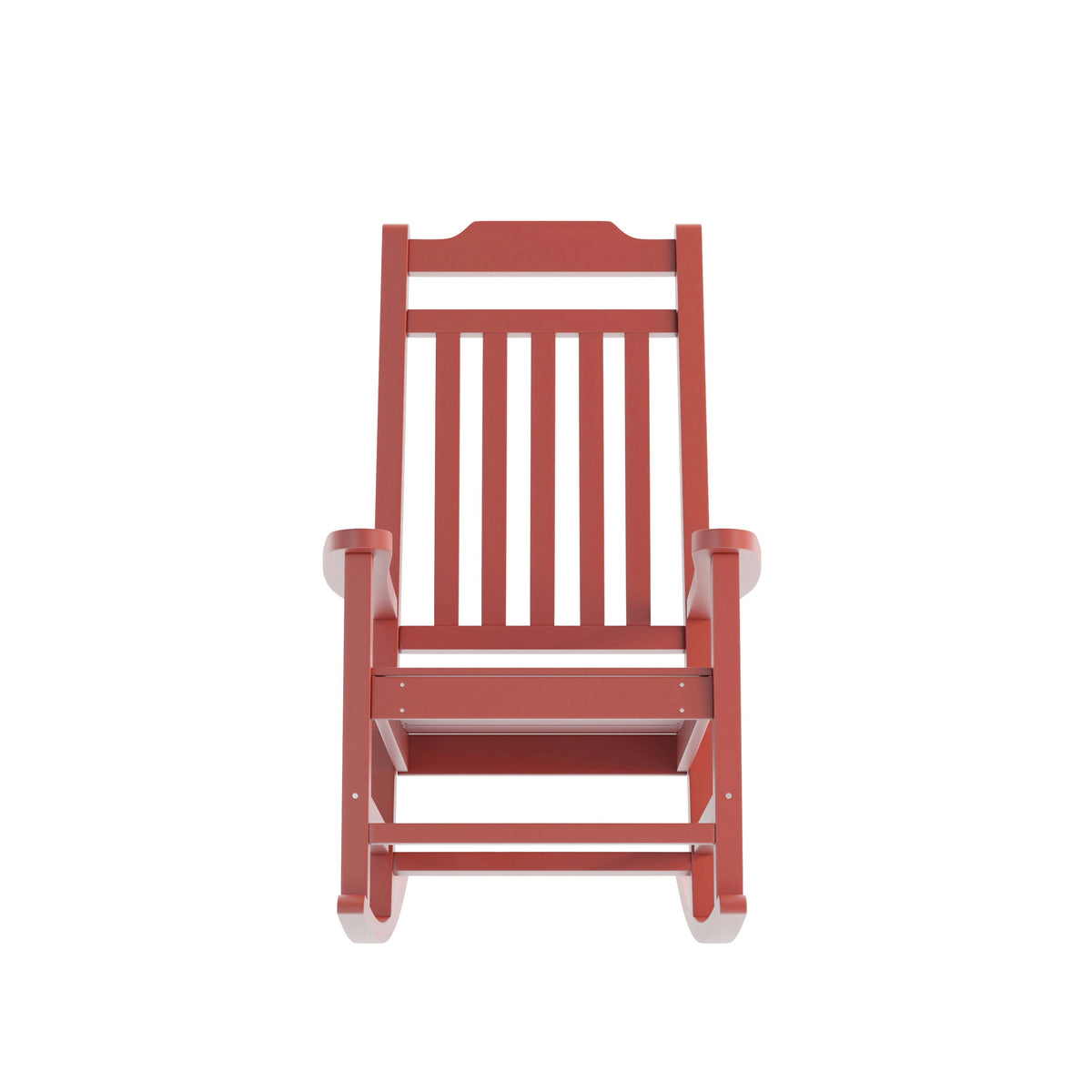 Red |#| 2 Pack All-Weather Rocking Chair in Red Faux Wood - Patio and Yard Furniture