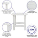 White |#| 4 White Modern Dual Slat Poly Resin Adirondack Rocking Chairs with 1 Side Table