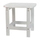 White |#| 4 White Modern Dual Slat Poly Resin Adirondack Rocking Chairs with 1 Side Table