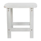 White |#| 4 White Modern Dual Slat Poly Resin Adirondack Rocking Chairs with 1 Side Table