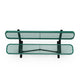 Green |#| Commercial Grade 6' Expanded Mesh Metal Outdoor Bench with Anchors in Green