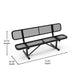 Black |#| Commercial Grade 6' Expanded Mesh Metal Outdoor Bench with Anchors in Black