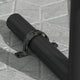 Black |#| Commercial Grade 6' Expanded Mesh Metal Outdoor Bench with Anchors in Black