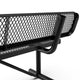 Black |#| Commercial Grade 6' Expanded Mesh Metal Outdoor Bench with Anchors in Black