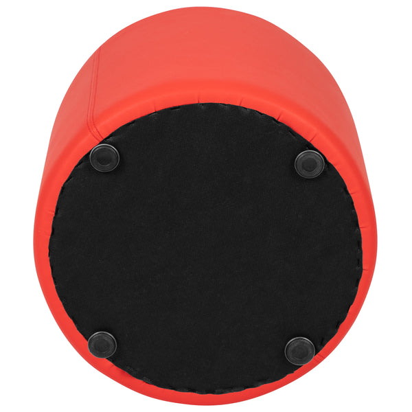 Red |#| 18inchH Soft Seating Flexible Circle for Classrooms and Common Spaces - Red