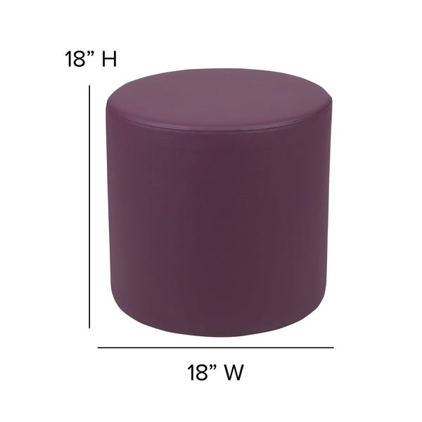 Purple |#| 18inchH Soft Seating Flexible Circle for Classrooms and Common Spaces - Purple