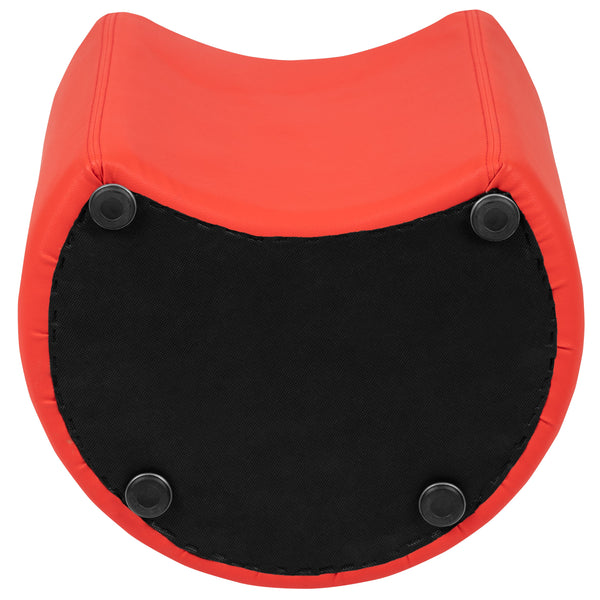 Red |#| 18inchH Soft Seating Flexible Moon for Classrooms and Common Spaces - Red