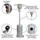 Silver |#| Outdoor Patio Heater - Silver - 7.5 Feet Round Steel Patio Heater - 40,000 BTU's