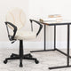Brown and Cream |#| Baseball Vinyl Upholstered Swivel Task Chair with Arms and Adjustable Height