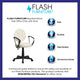 Brown and Cream |#| Baseball Vinyl Upholstered Swivel Task Chair with Arms and Adjustable Height