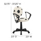 Black and White |#| Soccer Vinyl Upholstered Swivel Task Office Chair w/ Arms and Adjustable Height