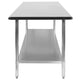 72"W x 30"D |#| Stainless Steel 18 Gauge Work Table with Undershelf, NSF - 72"W x 30"D x 34.5"H