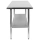 60"W x 24"D |#| Stainless Steel 18 Gauge Work Table with Undershelf, NSF - 60"W x 24"D x 34.5"H