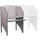 Nebula Grey |#| Starter Study Carrel in Nebula Grey Finish - School Furniture - Computer Carrel