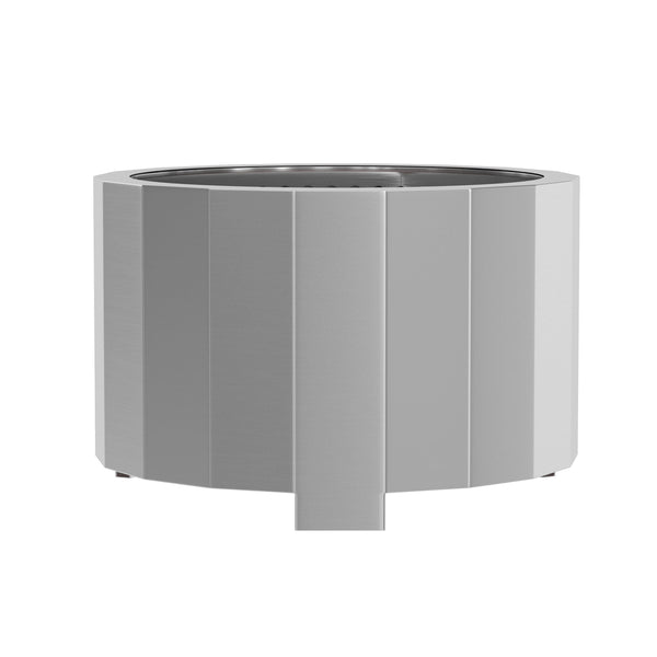 Stainless Steel |#| Commercial Grade 27" Outdoor Smokeless Wood Burning Fire Pit - Stainless Steel