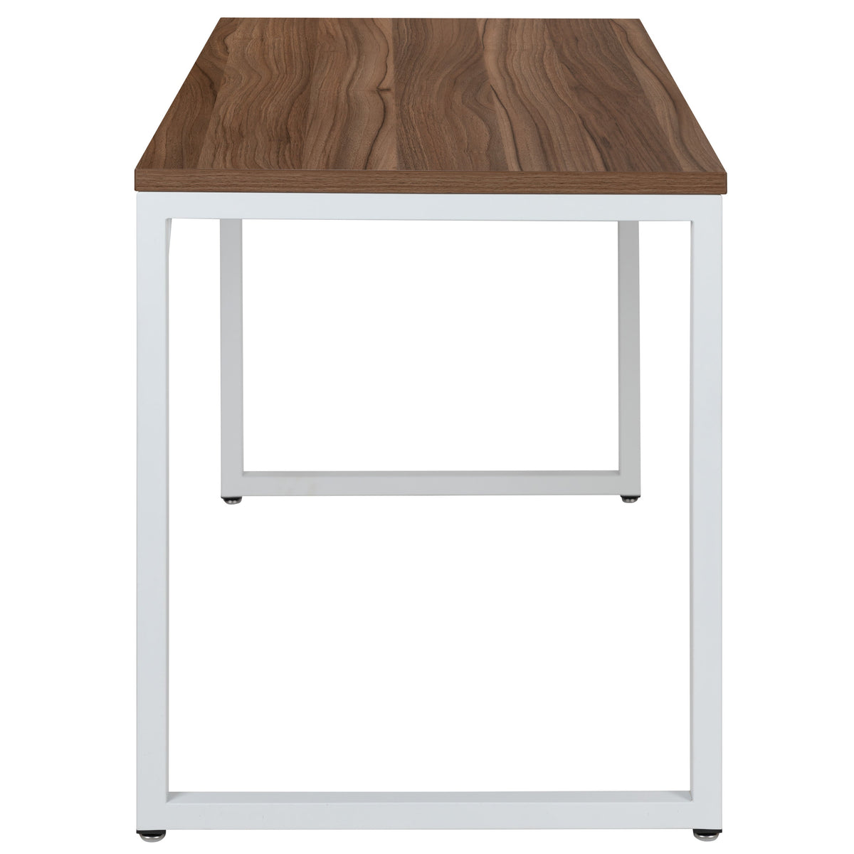 Walnut Top/White Frame |#| Industrial Modern Desk-47inchL Commercial Grade Home Office Desk-Walnut/White