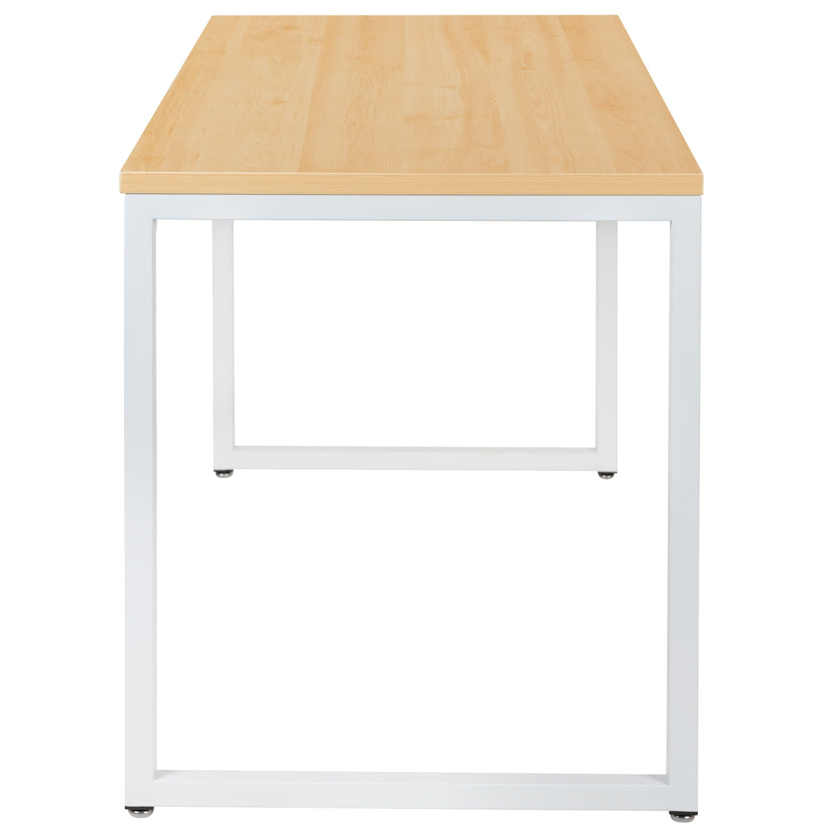 Maple Top/White Frame |#| Industrial Modern Desk-47inchL Commercial Grade Home Office Desk-Maple/White