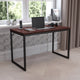 Mahogany Top/Black Frame |#| Industrial Modern Desk-47inchL Commercial Grade Home Office Desk-Mahogany/Black
