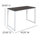 Rustic Gray Top/White Frame |#| Industrial Modern Desk-47inchL Commercial Grade Home Office Desk-Rustic Gray/White