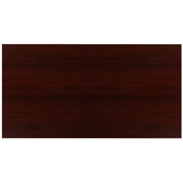 Mahogany Top/Black Frame |#| Industrial Modern Desk-47inchL Commercial Grade Home Office Desk-Mahogany/Black
