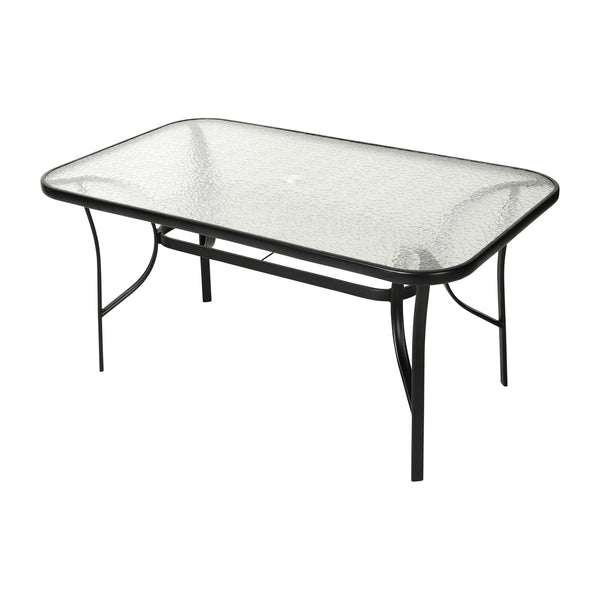 glass table patio set with umbrella Glass Metal Patio Table TLH-SC-094L- – Advantage Church Chairs