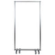 36"L x 72"H |#| Transparent Acrylic Mobile Partition with Lockable Casters, 72"H x 36"L