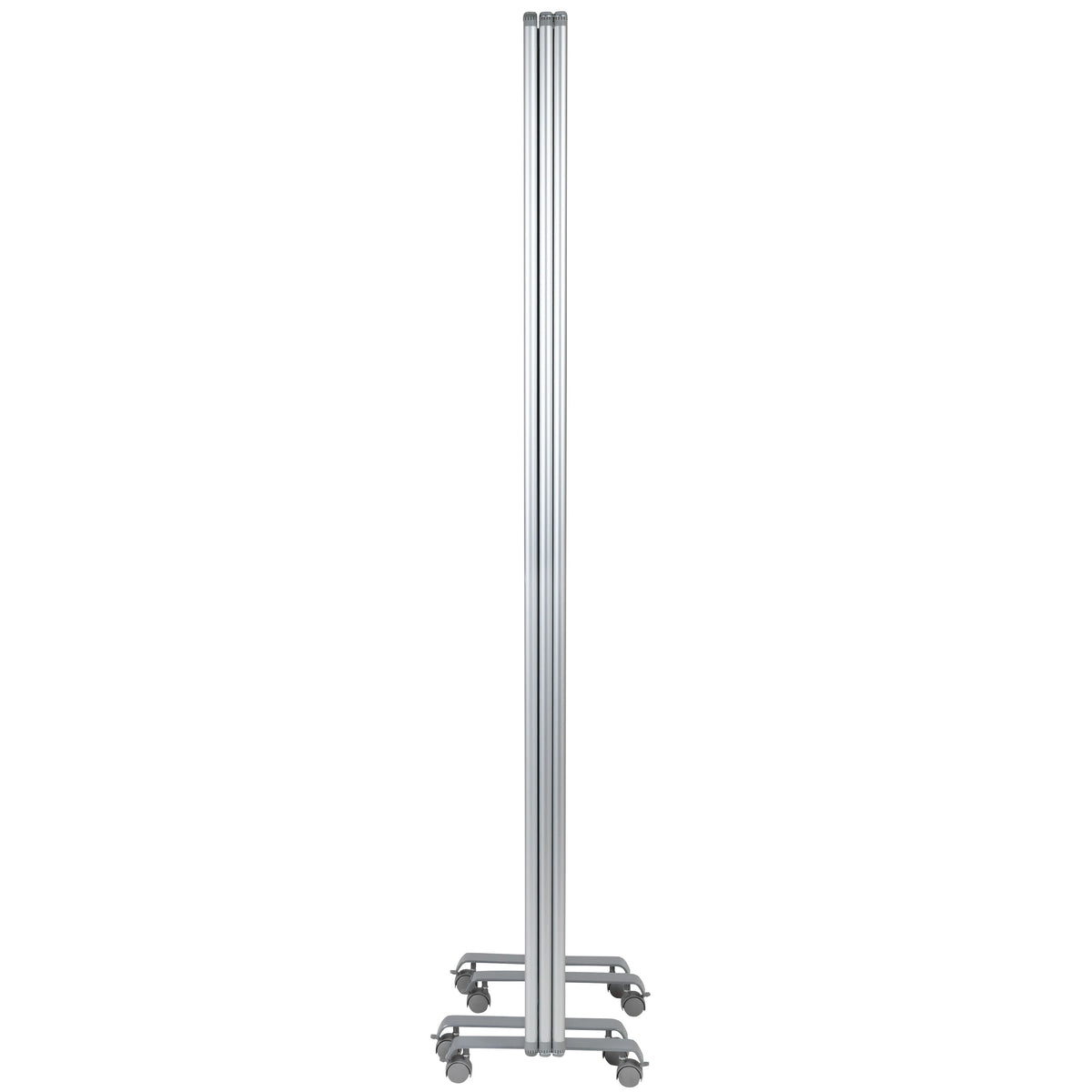 36"L x 72"H |#| Transparent Acrylic Mobile Partition with Lockable Casters, 72"H x 36"L