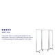 24"L x 72"H |#| Transparent Acrylic Mobile Partition with Lockable Casters, 72"H x 24"L